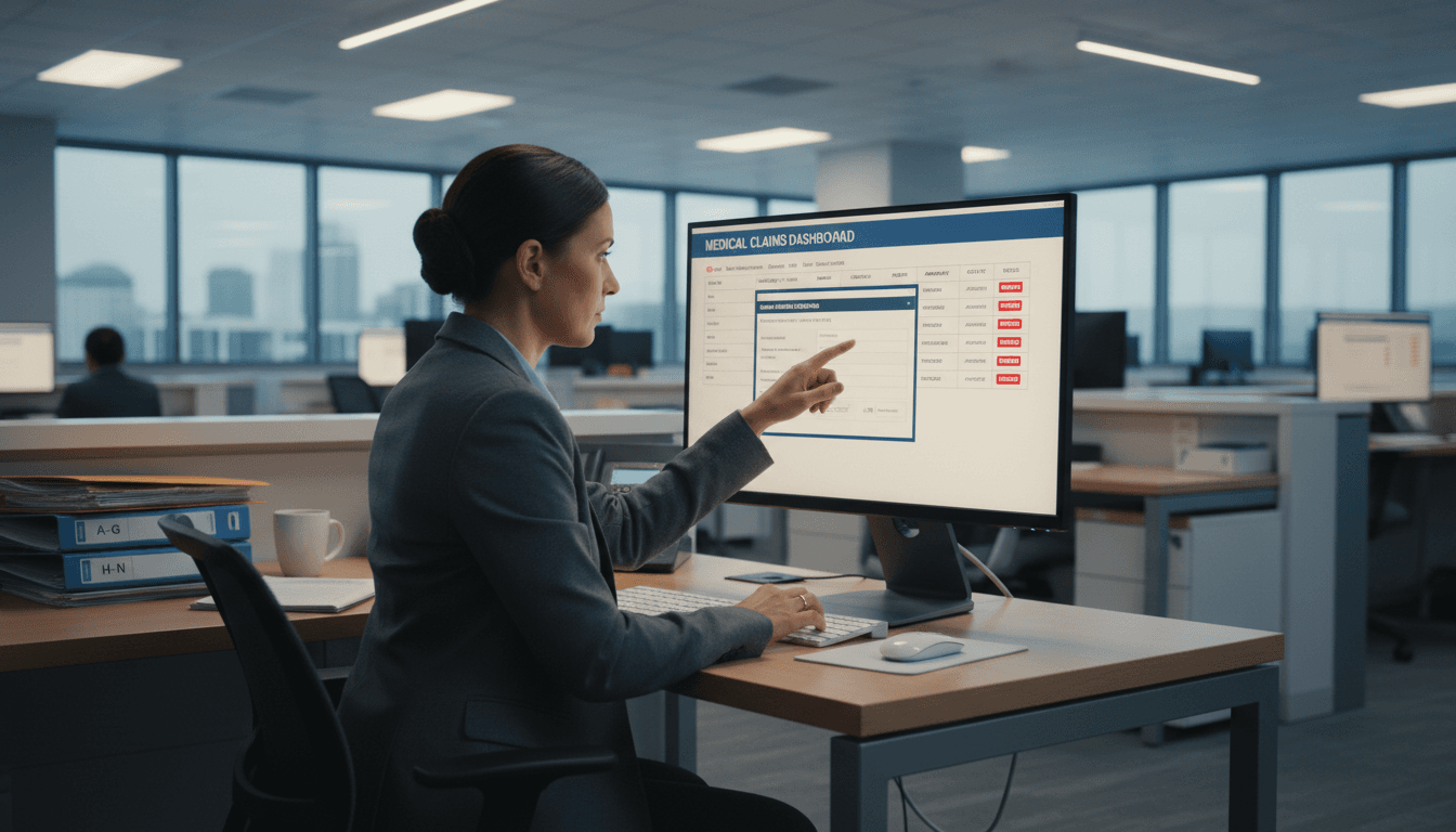 Medical Billing & Contract Integrity training showing claim denial analysis and recovery processes