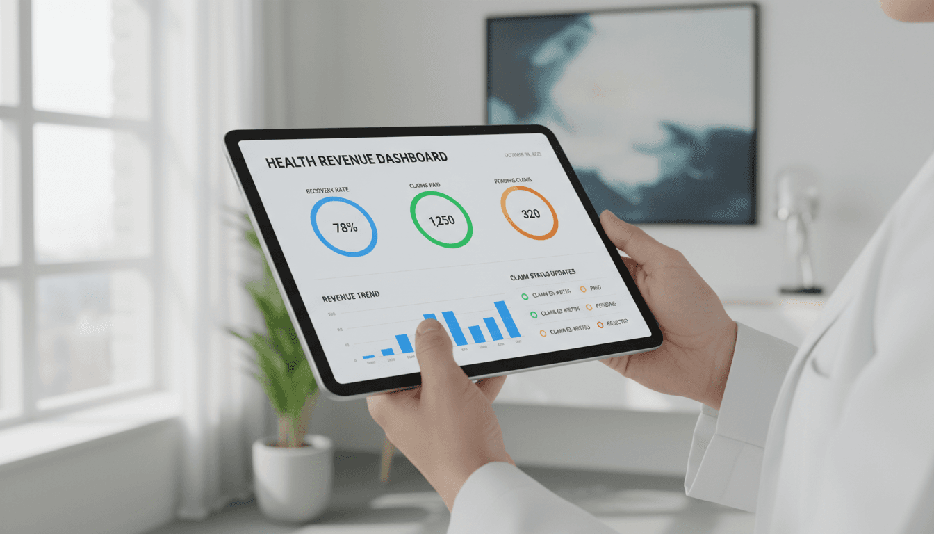 Real-time revenue recovery dashboard interface
