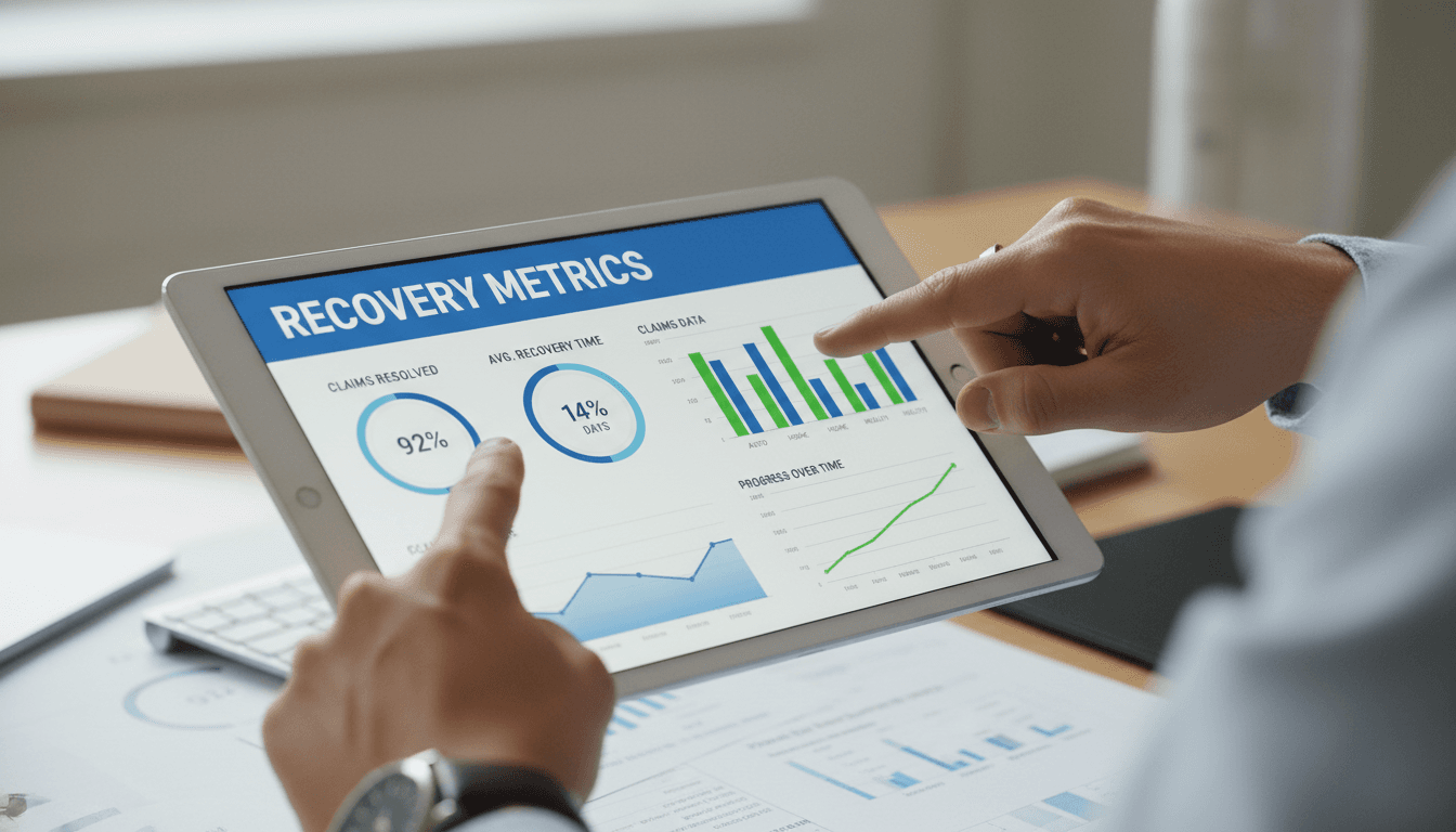 Real-time claims recovery tracking on secure dashboard
