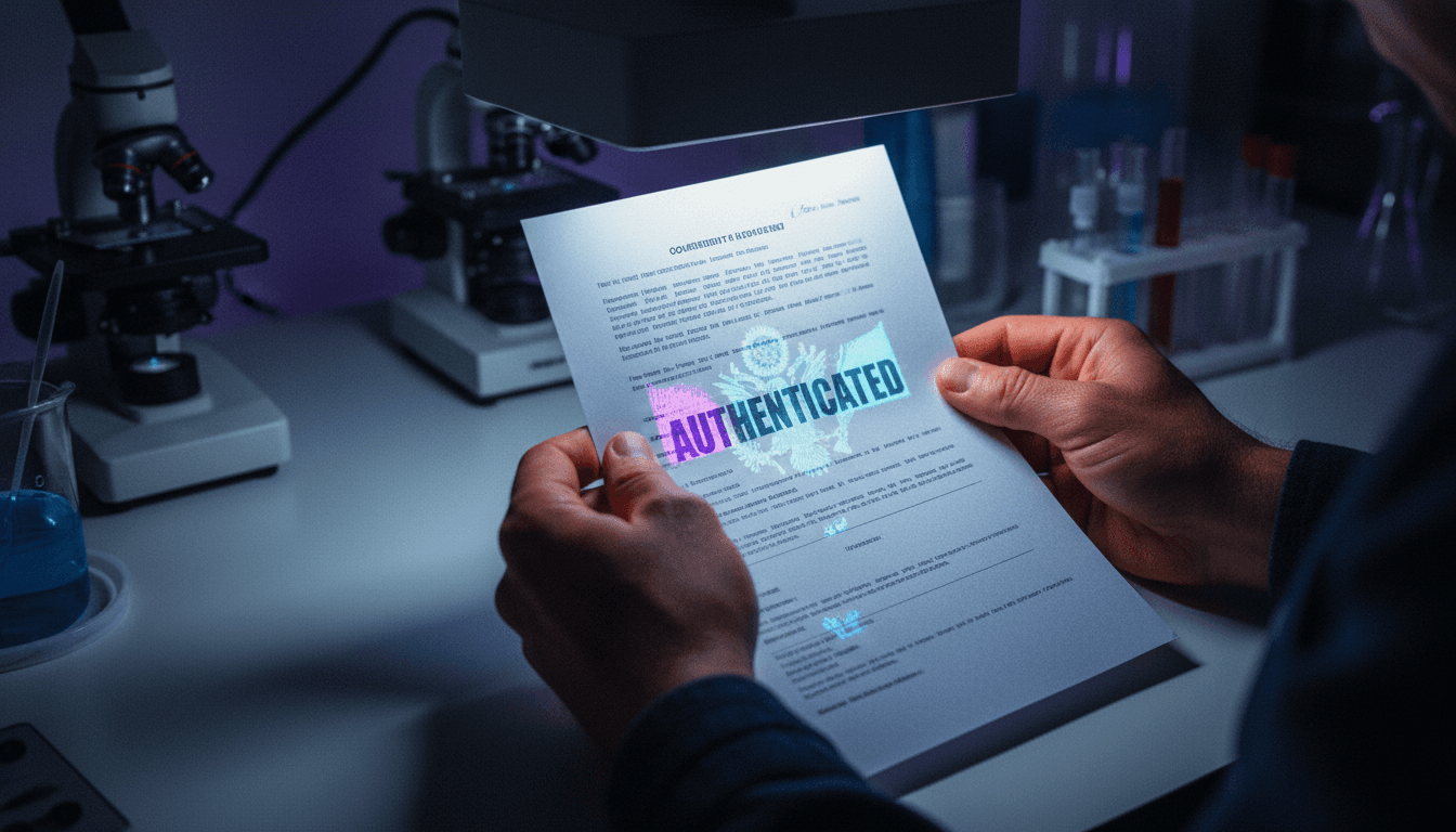 Forgery Filter document examination
