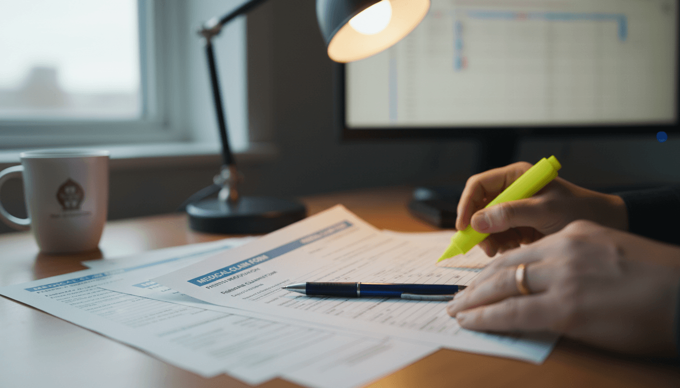 Forensic claim scrubbing on a desk