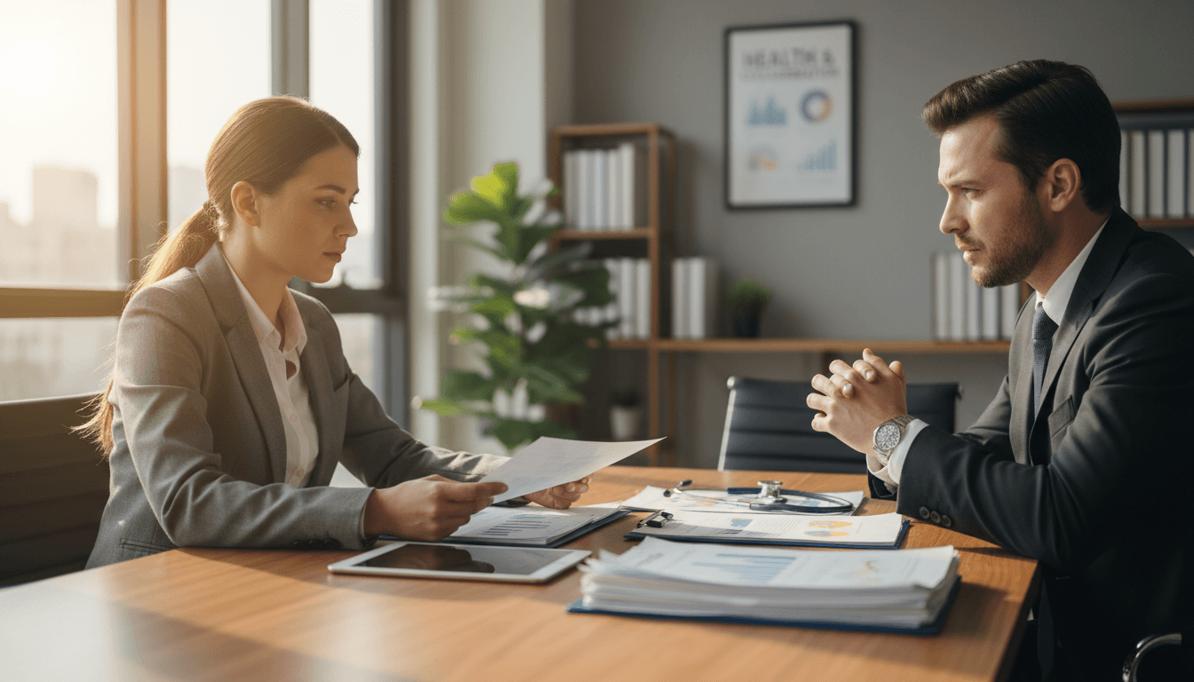 Medical contract mediation discussion between professionals